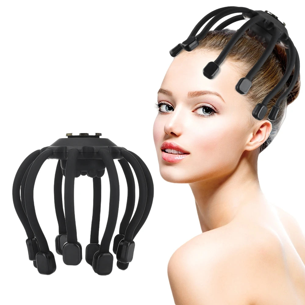 4 Modes Electric Octopus Claw Scalp Head Massager Stress Relief Therapeutic Head Scratcher Stress Relief and Hair Stimulation