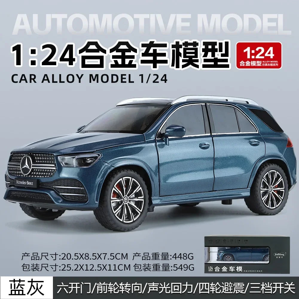 1:24 Mercedes Benz GLE350 alloy off-road car model decorations for children's toys and gifts