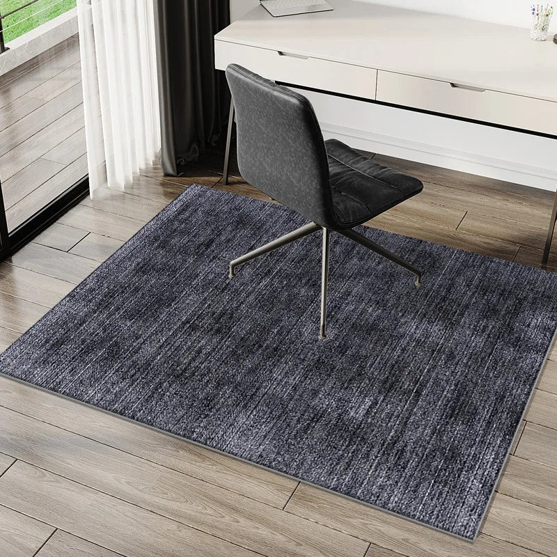 VIKAMA Geometric Carpet Study Office Computer Desk E-Sports Chair Non-Slip Mat Bedroom Rectangular Crystal Velvet Foot Mat