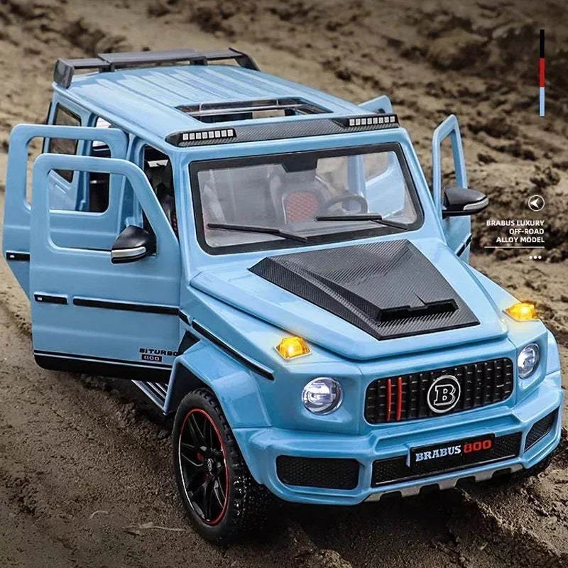 1:24 Mercedes Benz BRABUS G800 High Simulation Diecast Metal Alloy Model car Sound Light Pull Back Collection Kids Toy Gift