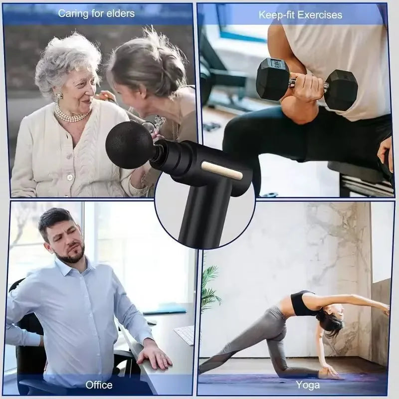 Pistola de Fascia portátil, equipo de masaje de tejido profundo, ligero, velocidad ajustable, para todo el cuerpo, 2024