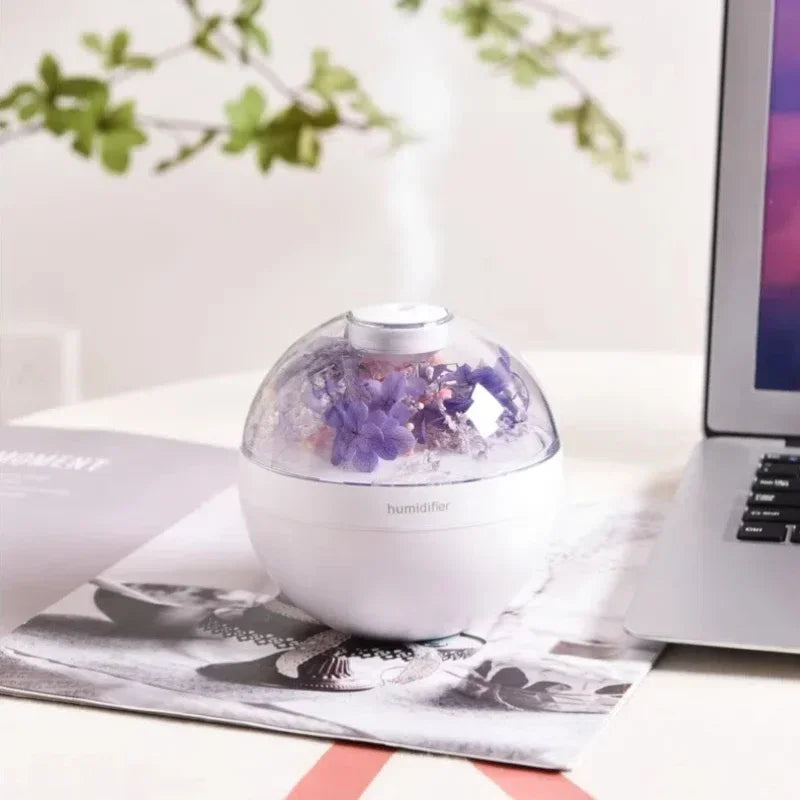 ac infinity  Flower Air Humidifier 200ML Mini USB Home Atmosphere Night Light Gift Creative Artificial Christmas Diffuser