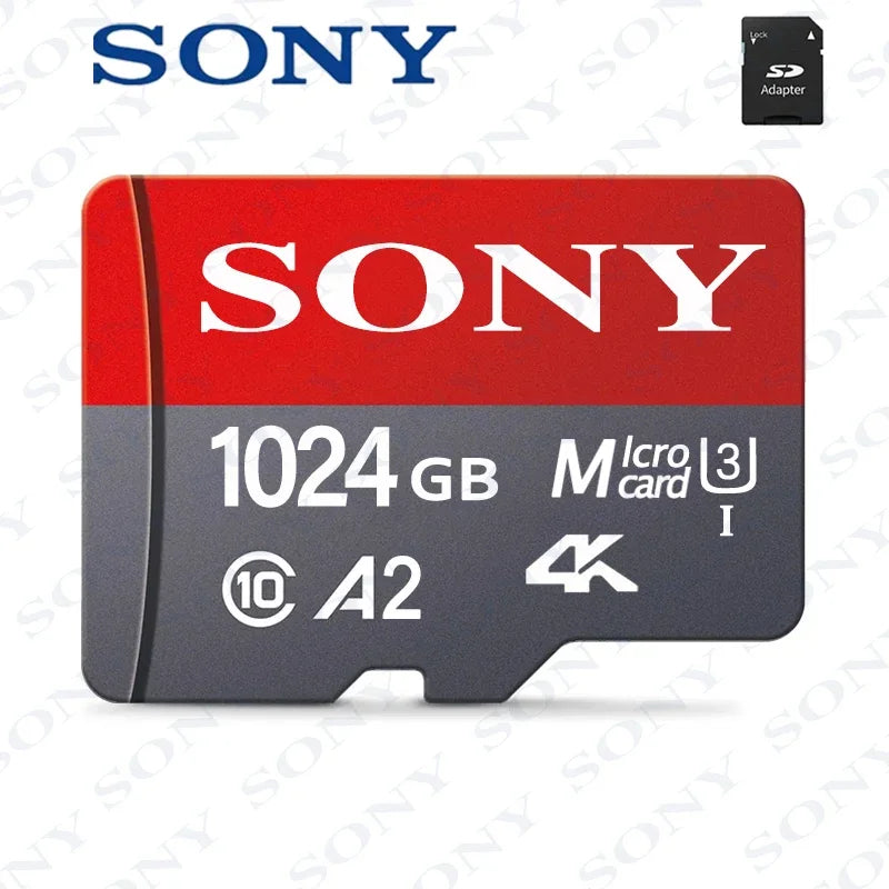 SONY Micro SD Card Memory Class 10 High Speed 1024GB 4K Ultra-HD Video A2 TF Flash Card MicroSD for Xiaomi Camera Phone Drone