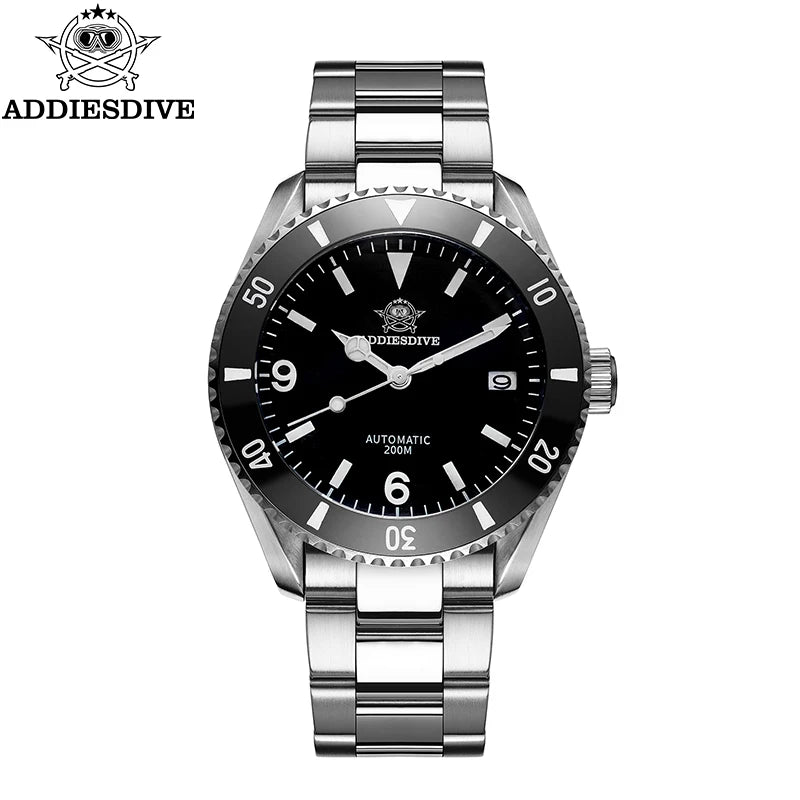 ADDIESDIVE Luxury Men's Automatic Watch BGW9 Luminous Sapphire crystal 200m waterproof Analog mechanical watches Diver's Watches