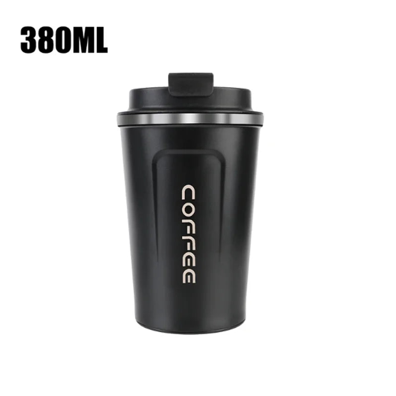 Thermo Cafe Car Thermos Mug for Tea Water Coffee Leak_Proof Travel Thermo Cup Coffee Mug 380/510ML Double Stainless Steel