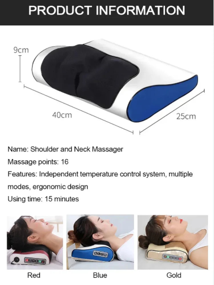 Home Massage Pillow Heating Lumbar Massage Whole Body Cervical Massager Car Neck Massager Cervical Massager Lumbar Massage