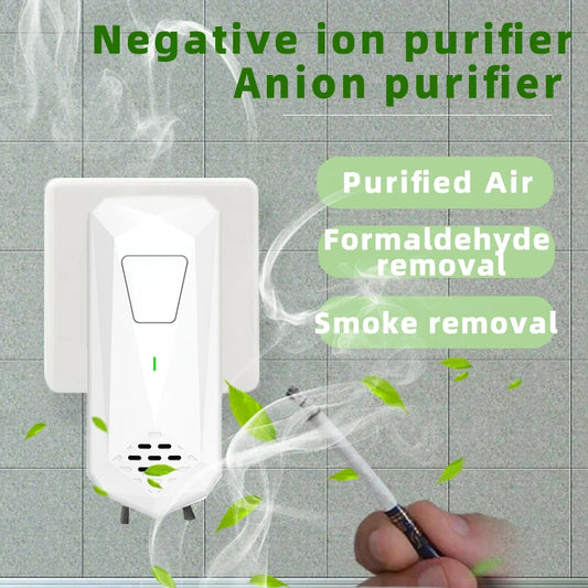 Mini Plug-in Air Purifier with Negative Ion Generator for Home Office and Pet Rooms - Improves Air Quality and Odors