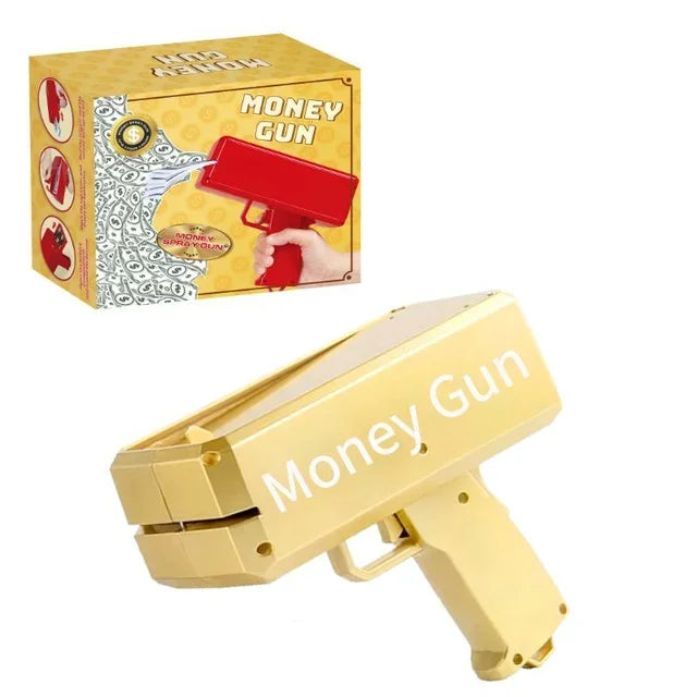 New Money Pistol Gun Throwing Machine Game Party Wedding Birthday Toys Party Banknote Shoot Pistol Paper Money Shooter Toy