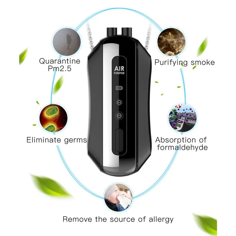 Mijia Personal Wearable Air Purifie Necklace Negative Ion Generator Hanging Neck Small Air Ionizer Air Cleaner Car Accessories