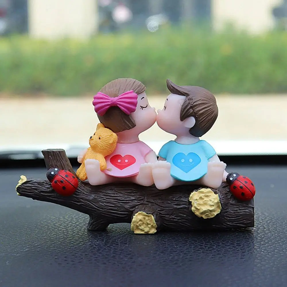 Car Decoration Cartoon Cute Couples Action Figure Figurines Balloon Ornament Auto Interior Dashboard Accessories for Girls Gifts