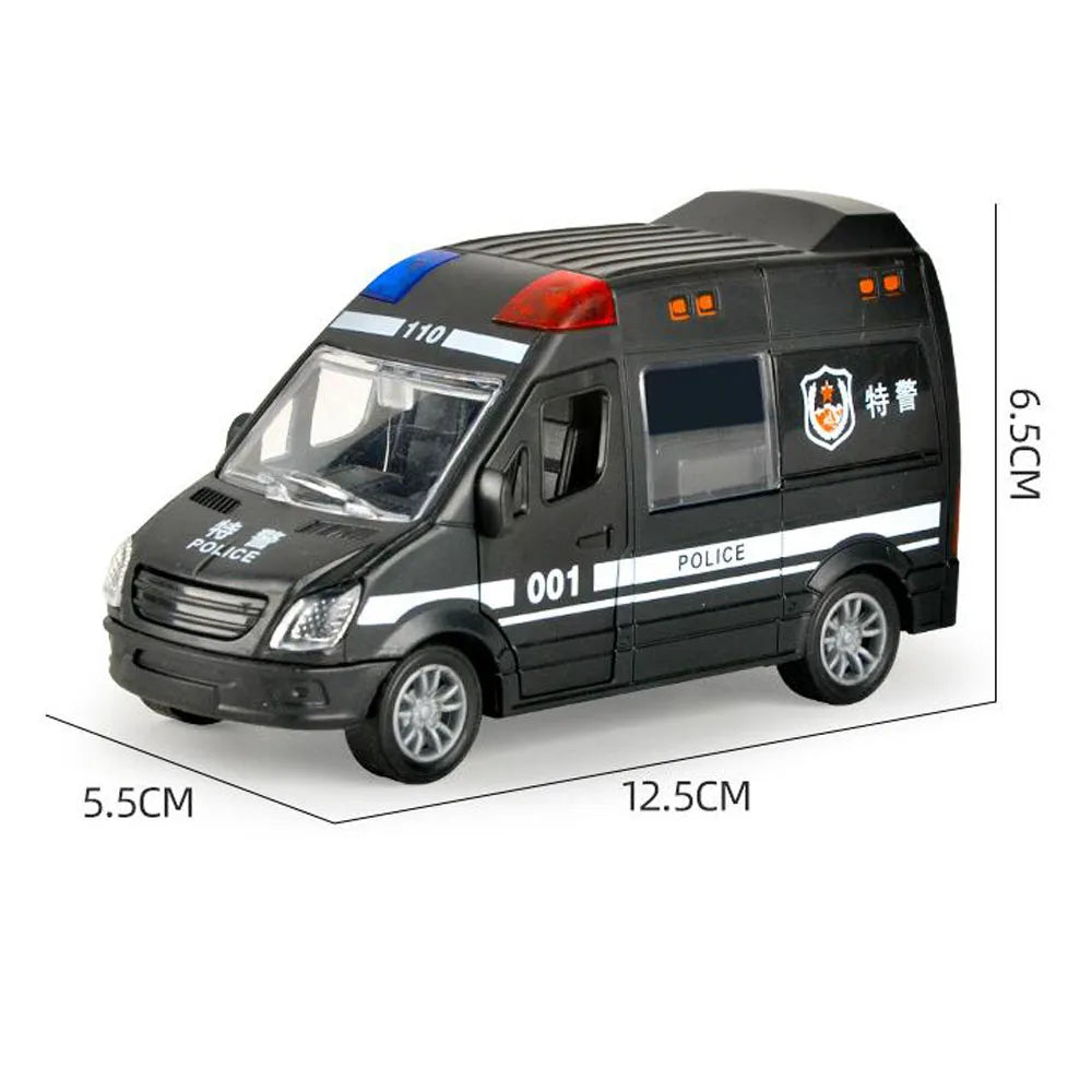 Inertial Car Toy Fire Truck Ambulance Car Model No Battery Required Openable Door Drop-resistant Smooth Surface Coasting