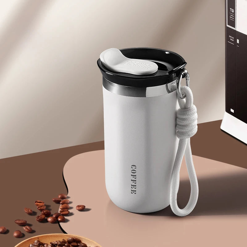 350/500ML Stainless Steel Coffee Mug Insulated Water Cup Portable Double Wall Vacuum Flask Leak-Proof with Lid Travel Coffee Cup