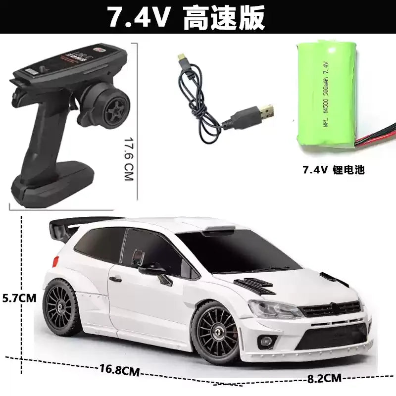 LDRC LD2801 four-wheel drive drift remote control car POLO full proportion adult RC boy toy charging racing car Christmas gift