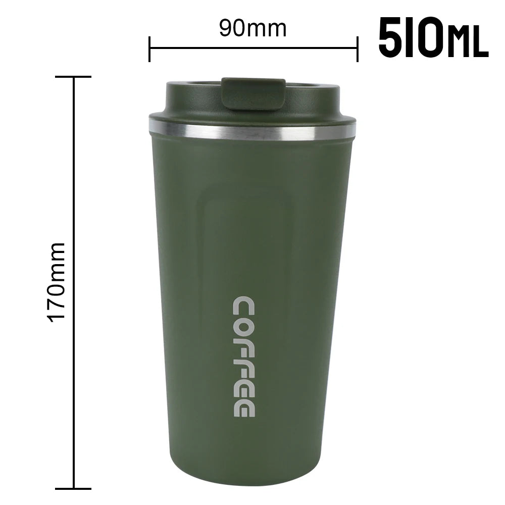 380/510ML Thermo Cafe Leak_Proof Travel Thermo Cup Double Stainless Steel for Tea Water Coffee Coffee Mug Car Thermos Mug