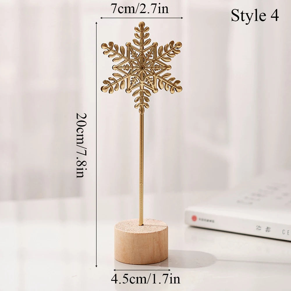 Golden Ginkgo Leaf Miniature Figurines Wooden Statue For Living Room Table Office Home Decoration Accessories Nordic Ornament