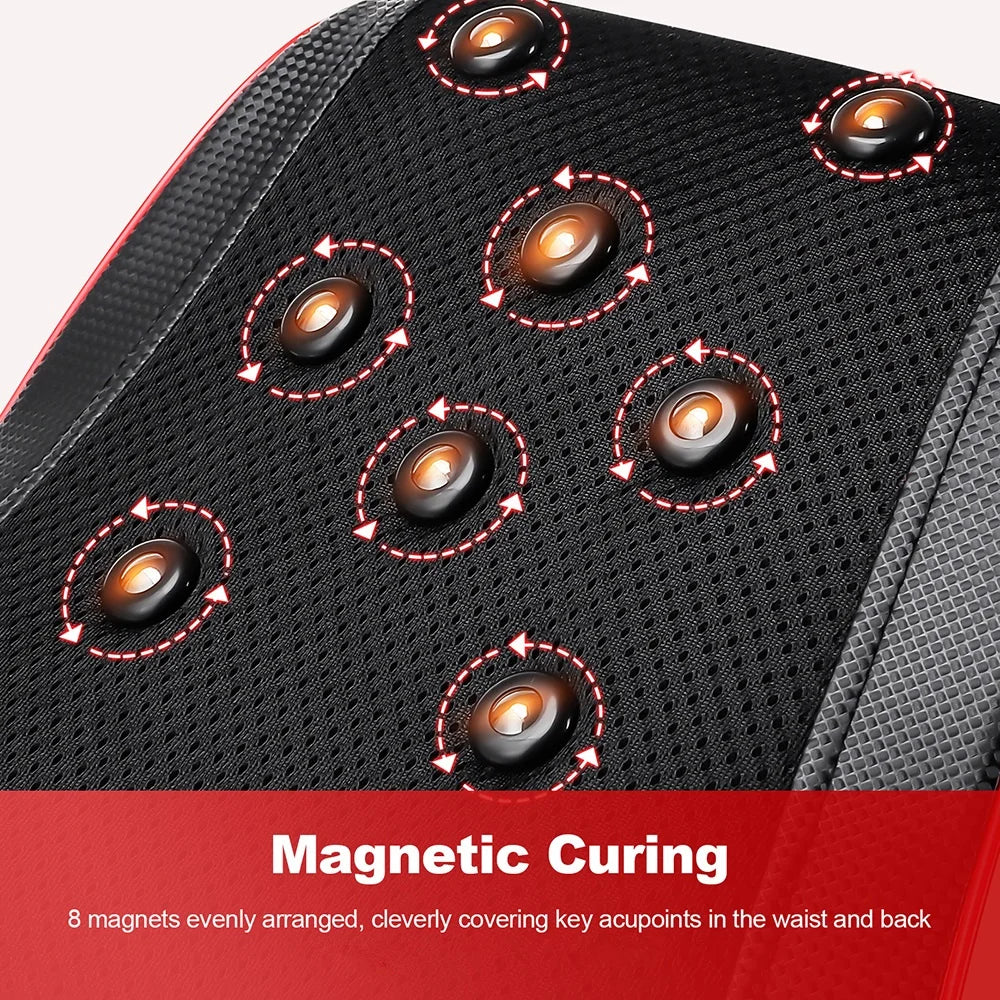 Back And Neck Cervical Massage Pillow Airbag Waist Kneading Massage Cushion Lumbar Chair Massager Car Back Pillow masajeador