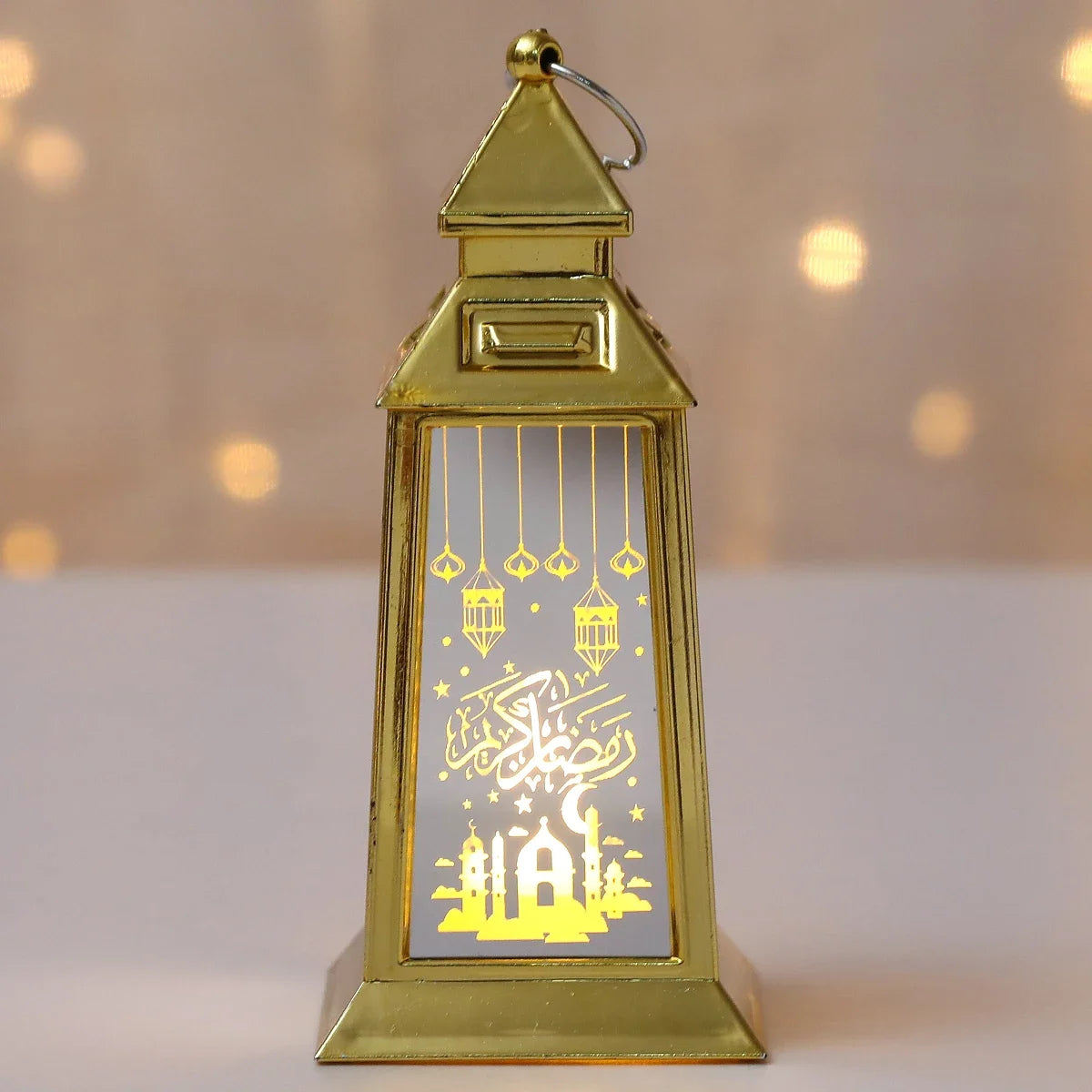 Starry Moon Candle Wind Lamp Ramadan Decoration for Home Led Lantern Ornament Eid Mubarak Party Islamic Muslim Decors Supplies