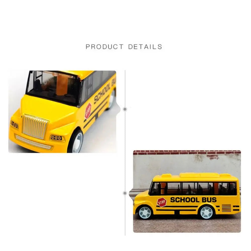 High Imitation Bus Shape Ornaments High Quality Kids Gift Hobbies Alloy Bus Model Extended Bus Toys Pull Back Vehicle Model