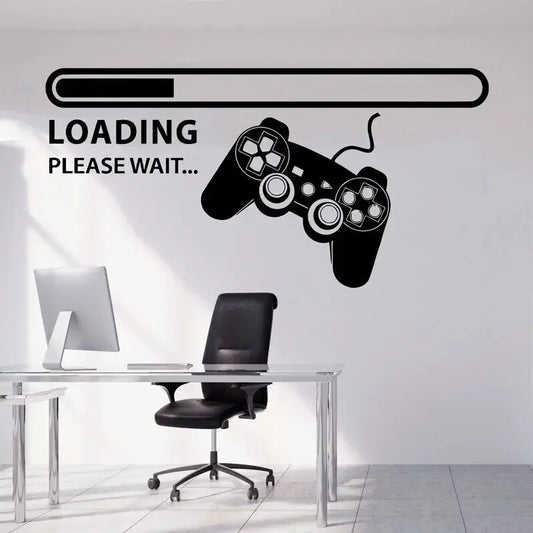 Wall Decal Gamer Xbox Loading Controller Games Sticker Home Decor Kids Teen Bedroom Playroom Vinyl Wall Art Decals 3085