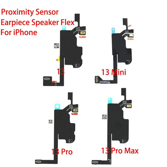 Original Earpiece Ear Speaker Earphone Front Light Sensor Flex Cable For iPhone 13 14 15 Plus Pro Max Mini