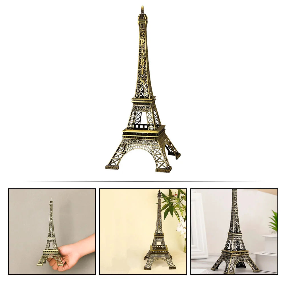 Eiffel Eiffel Tower Ornament Decor Tabletop Iron Metal Figurine French Architecture Building Model Replica