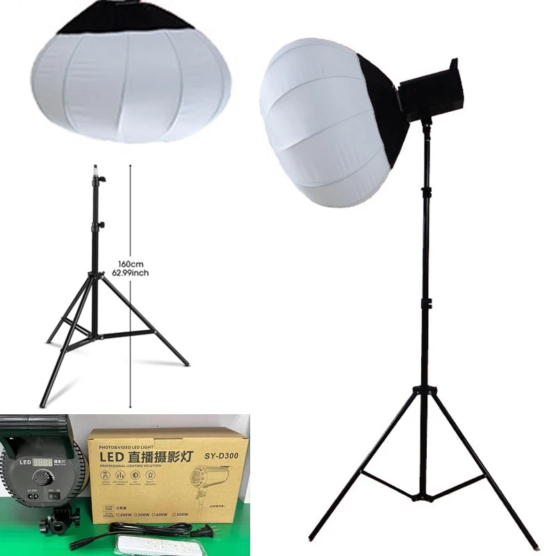 RGB Bowens Mount Softbox Remote Control 100W Lamp Globe Lantern Ball Diffuser Ring Soft Light ModifierFilm-Making Video Shoot