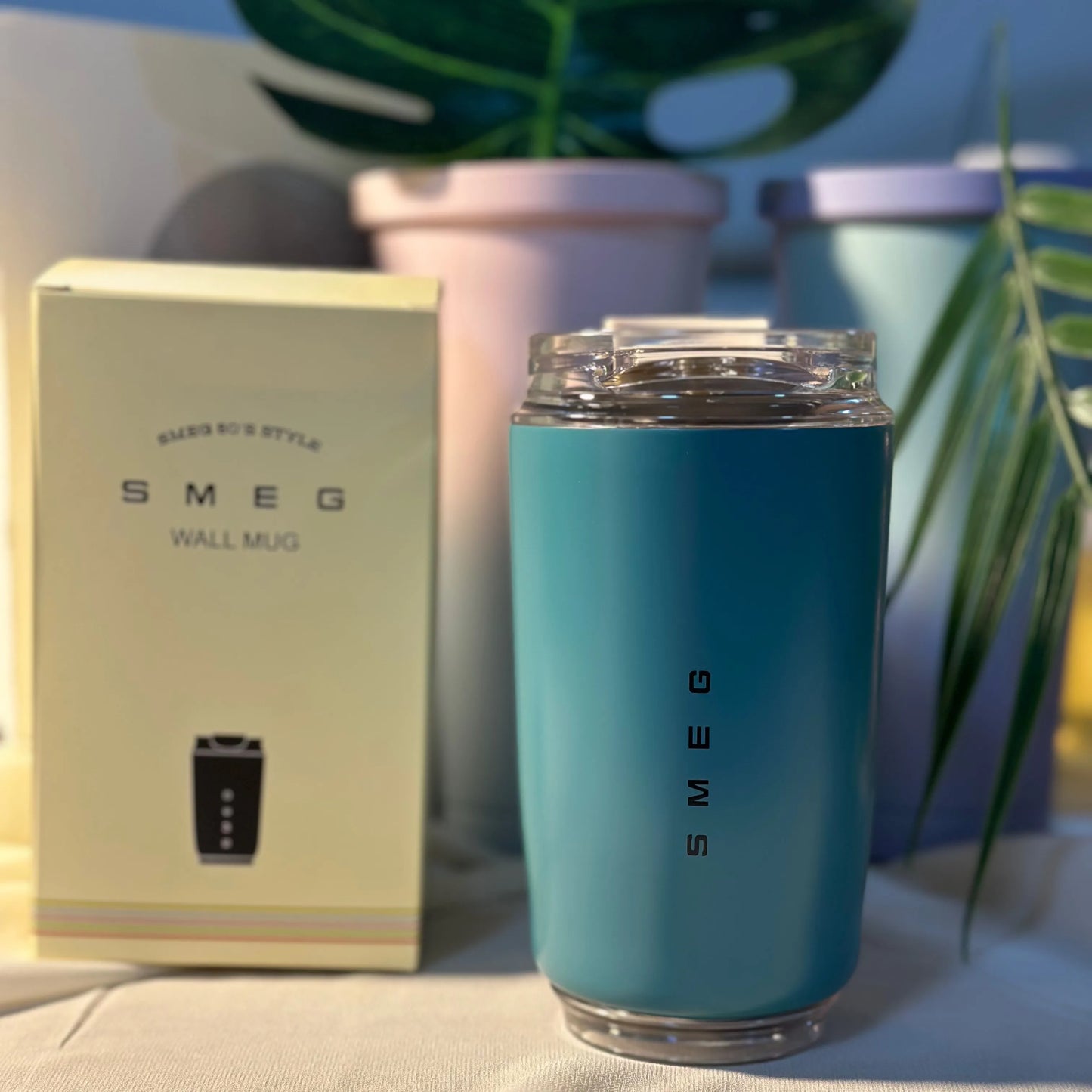 SMEG 240ML Milk White Beverage Cup Travel Portable Drinking Cup Stainless Steel Vacuum Leak proof  Coffee Thermos