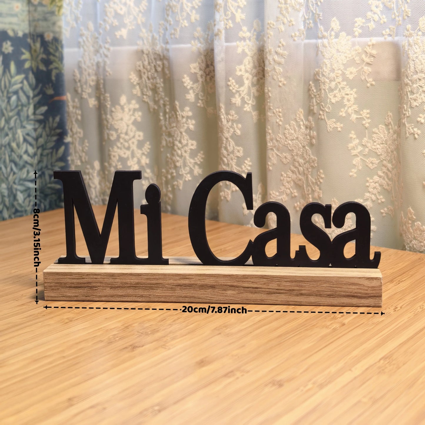 1pc Spanish Portuguese Inspirational Table Blessed Signs Wood Motivational Home Decorations Table Home Decor Centerpieces Faith