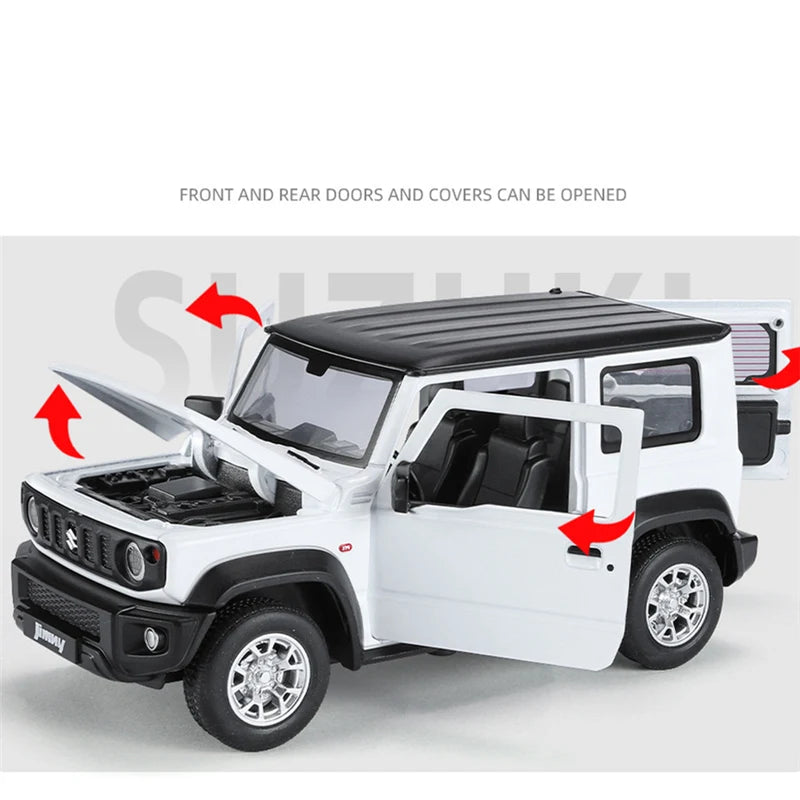 1:24 SUZUKI Jimny Alloy Car Model Diecasts Metal Off-Road Vehicles Car Model Simulation Sound and Light Collection Kids Toy Gift