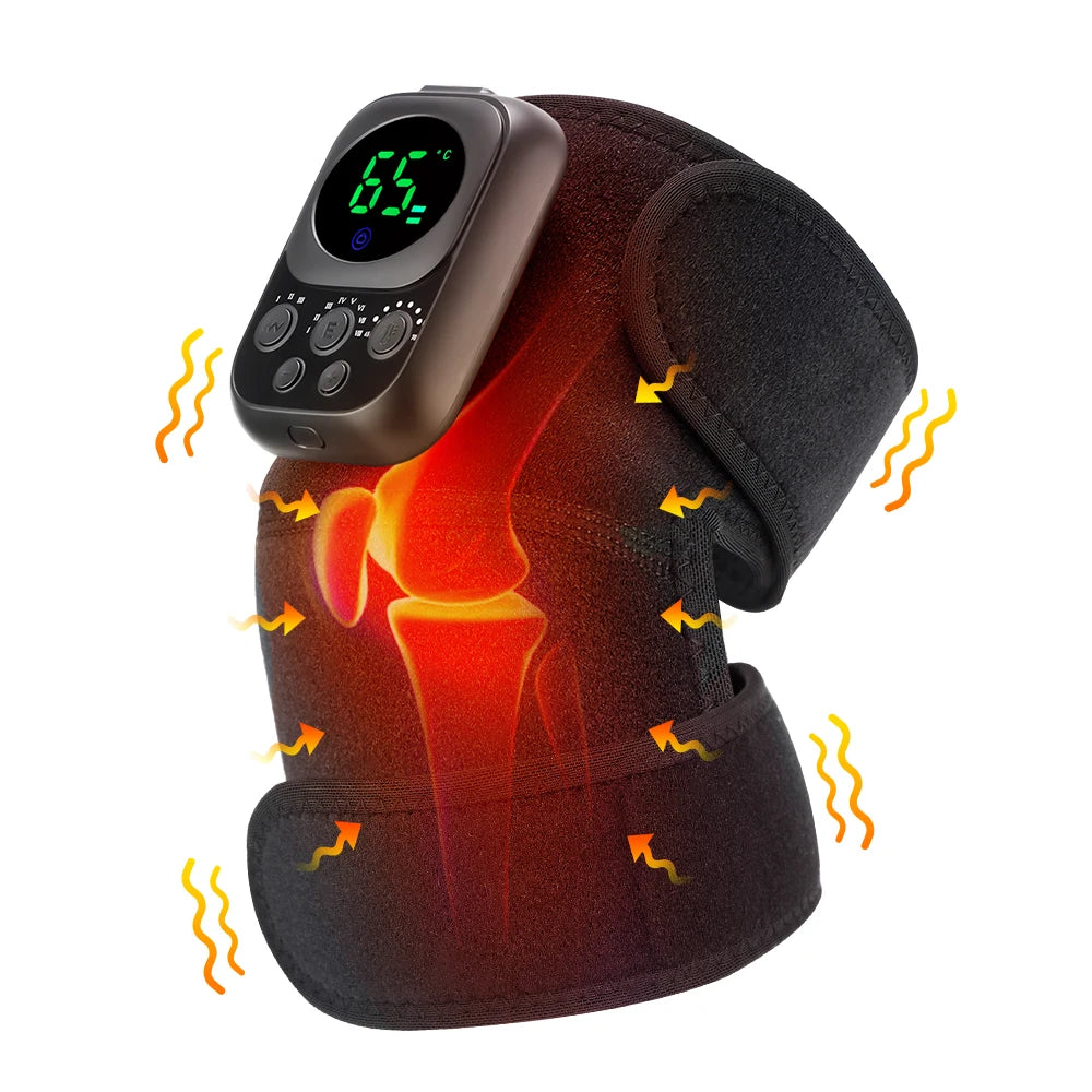 Detachable Wireless Control Electric Heating Vabration Shoulder Knee Vibration Massager Brace Pain Relief Knee Massage Belt