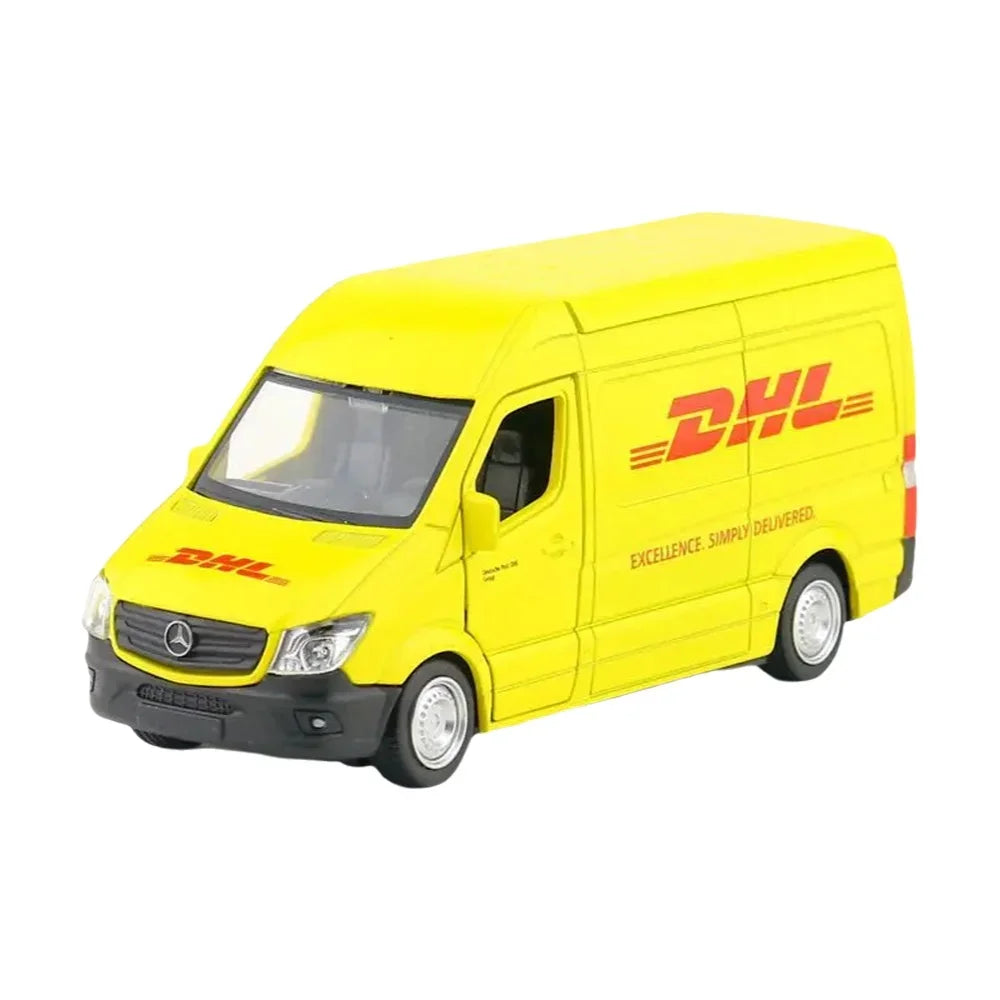 1:36 RMZ CITY  Sprinter (DHL) Alloy Diecast Car Model Toy With Pull Back For Children Gifts Toy Collection Gift for Birhday