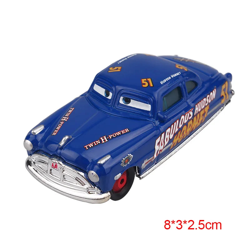 Disney Pixar Cars 3 Toys Lightning Mcqueen Race Div Fritter Miss Frank Collection 1:55 Diecast Metal Alloy Model Car Toy Gifts