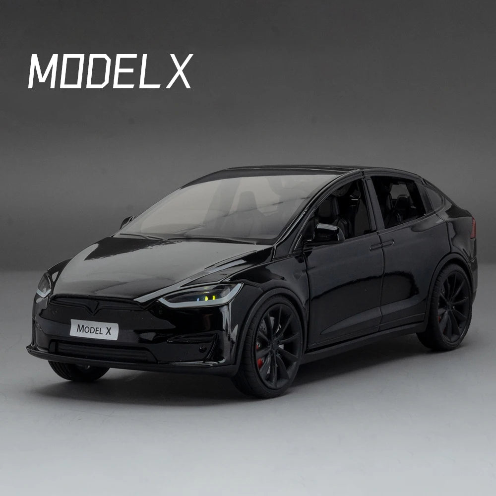 1:24 Model X Model Y Model 3 Alloy Die Cast Toy Car Model Sound and Light Children's Toy Collectibles Birthday gift