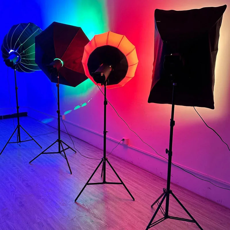 RGB Bowens Mount Softbox Remote Control 100W Lamp Globe Lantern Ball Diffuser Ring Soft Light ModifierFilm-Making Video Shoot