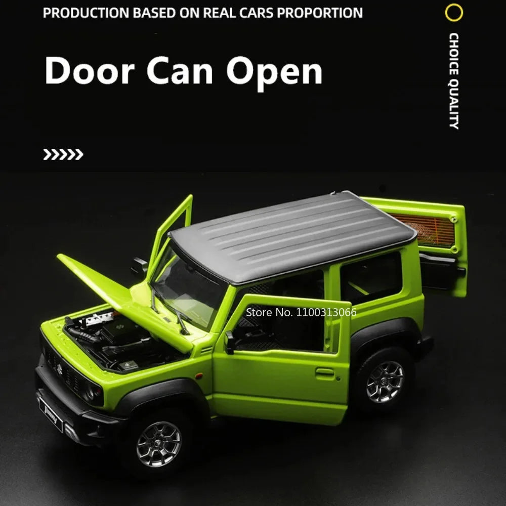 1:18 SUZUKI Jimny Alloy Diecast Car Models Off-Road Vehicles Toy with Sound and Light Car Model Simulation Collection Kids Gifts