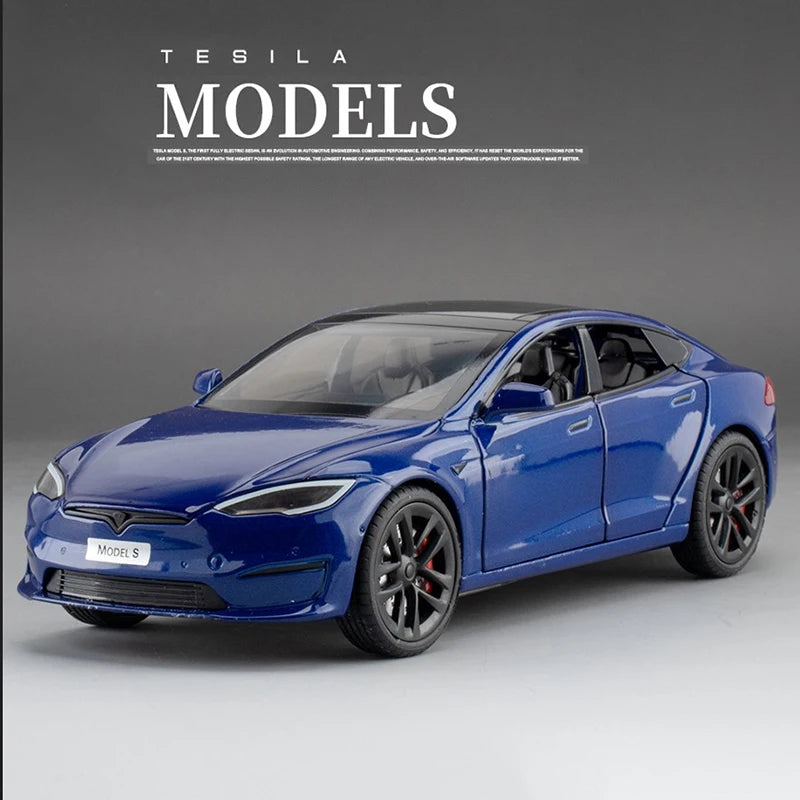 1:24 Model X Model Y Model 3 Alloy Die Cast Toy Car Model Sound and Light Children's Toy Collectibles Birthday gift