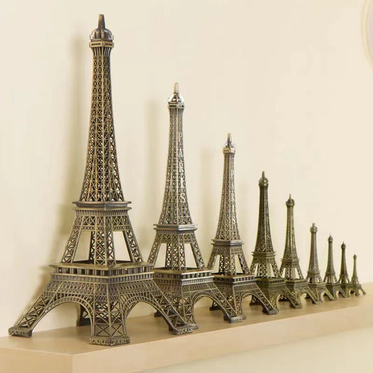 Bronze Paris Eiffel Tower Metal Crafts Home Decoration Accessories Figurine Statue Model Souvenir Home Interior Design