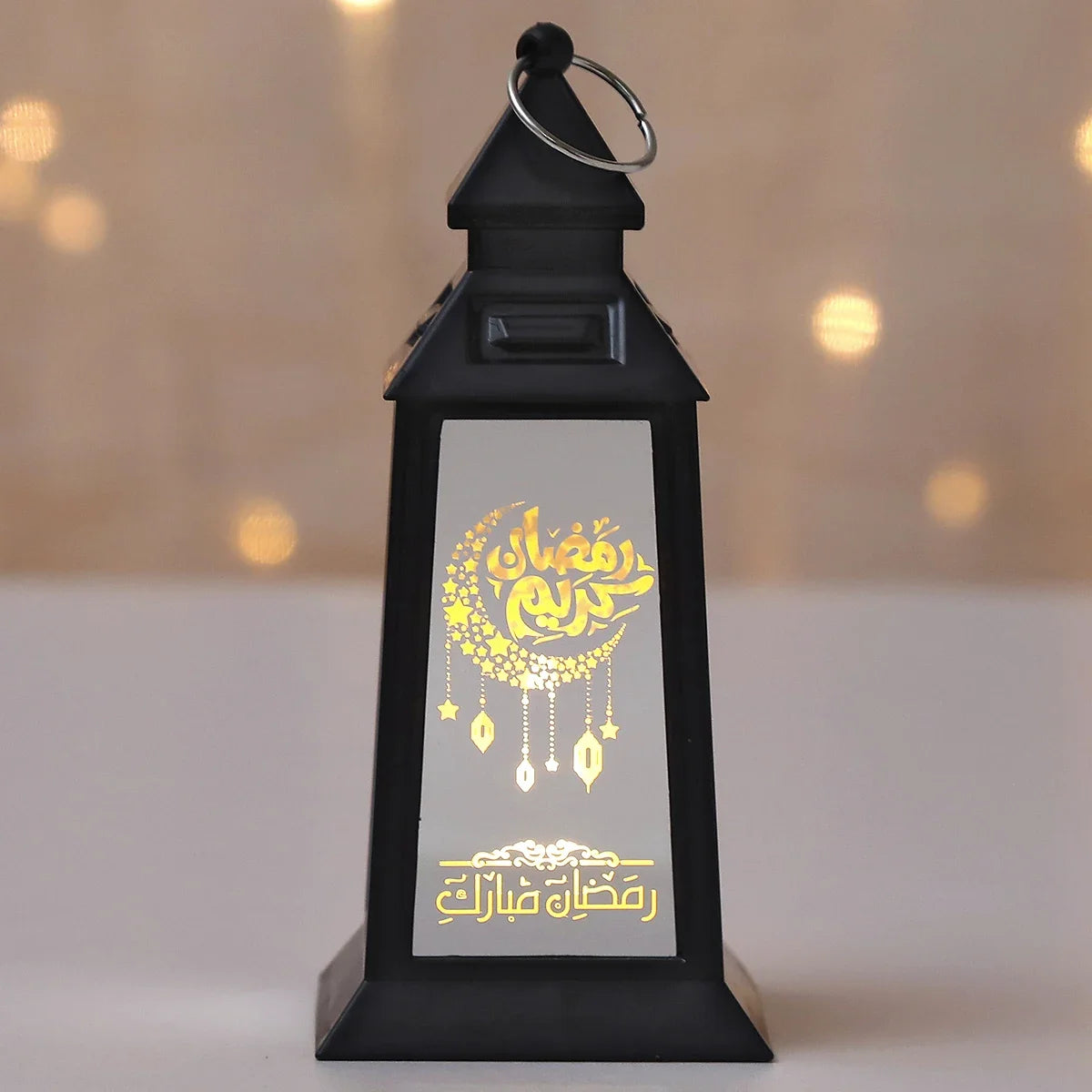 Starry Moon Candle Wind Lamp Ramadan Decoration for Home Led Lantern Ornament Eid Mubarak Party Islamic Muslim Decors Supplies