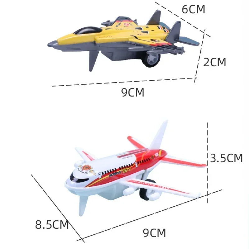 1PC Kids Aircraft Toy Simulation Mini Airplane Model Children Alloy Iron Pull Back Plane Toy Baby Educational Toy Gifts Random