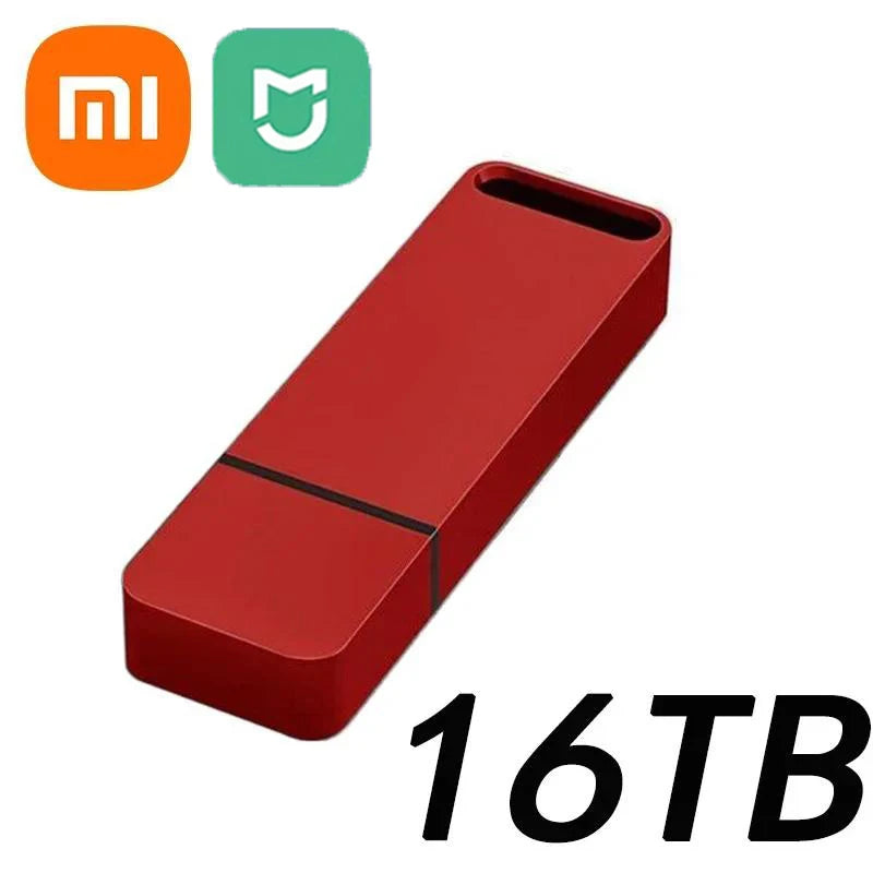 Xiaomi Mijia 16TB Flash Drive OTG USB3.2 Super High Speed Transfer Pen Drive Key 8TB Portable Mini Metal Memory Drive Waterproof