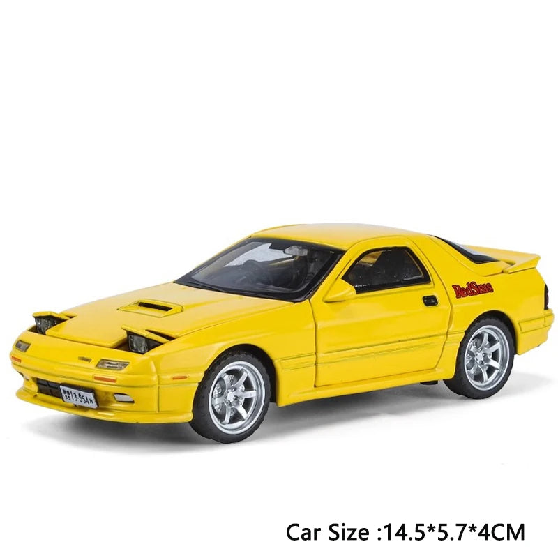 1:32 Simulation RED SUNS RX7 FC3S Metal Alloy Model Cars Diecasts Toy Vehicles Car Decoration Christmas Gift Kid Toys For Boy