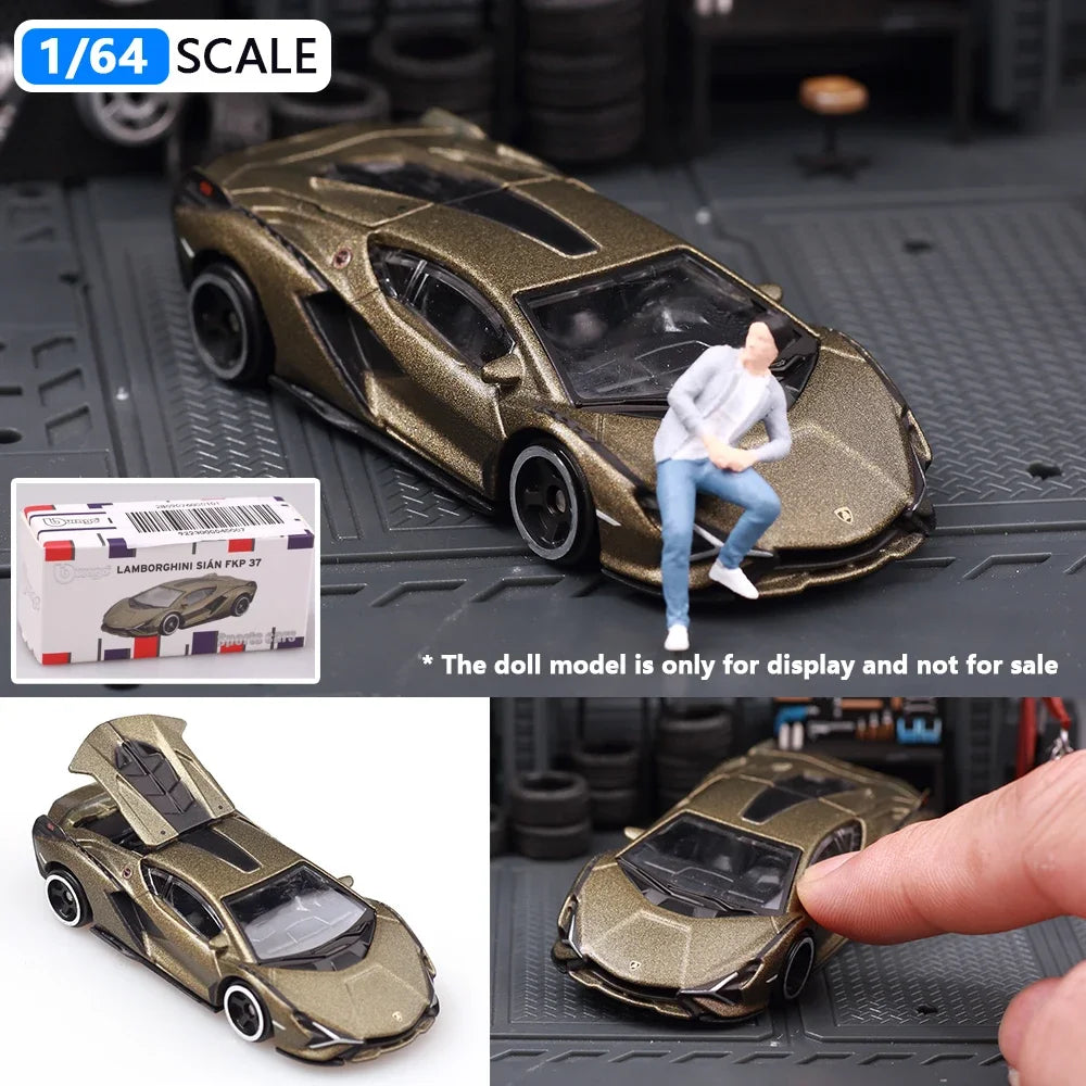 Bburago 1:64 Porsche 911 Gt Lamborghini Ferrari 1959 Cadillac Miniature Alloy CAR Model Collection Toy Gifts