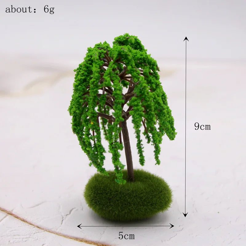 Dollhouse Mini Tree Fairy Garden Decorations Miniatures Micro Landscape Resin Crafts Bonsai Figurine Garden Decor Accessories