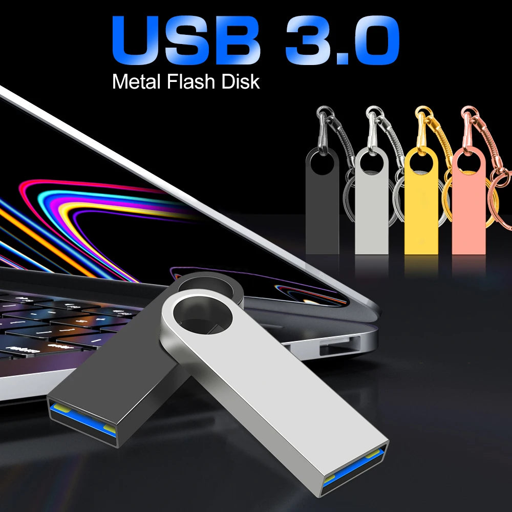 New 2025 Metal Pen Drive 2TB Cle Usb Flash Drives 1TB High Speed Pendrive 512TB 128GB Memoria Usb 3.0 For xiaomi mijia equipment