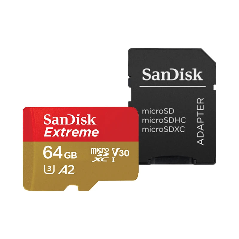 SanDisk Extreme microSDXC UHS-I CARD V30 A2 Memory Card 32GB 64GB 128GB 256GB 512GB 1TB Micro SD Card Max 190Mb/s Flash TF Card