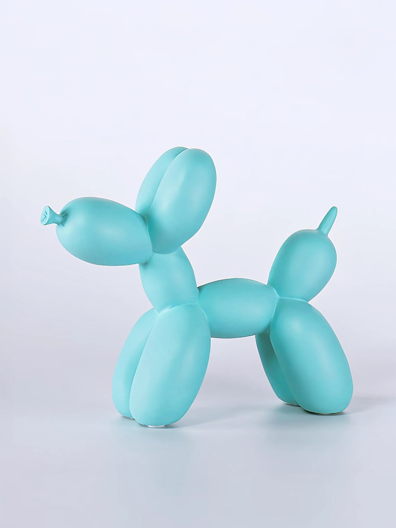 1pc Handmade resin balloon dog Statue ornament - Cute white animal sculptures for home decoration and Valentine's Day gifts, bir