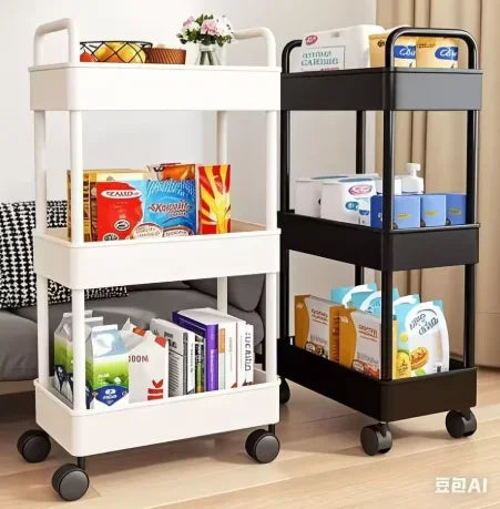 Multi-Layer Trolley Rack Kitchen Floor Bedroom Baby Snacks Mobile Bathroom Bathroom Storage Storage Rack