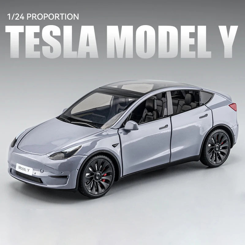 1:24 Model X Model Y Model 3 Alloy Die Cast Toy Car Model Sound and Light Children's Toy Collectibles Birthday gift