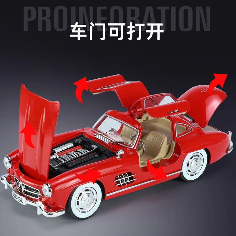 1:24 Mercedes-Benz 300SL 1936 Alloy Model Car Toy Diecasts Metal Casting Sound and Light Car Toys For Children Vehicle