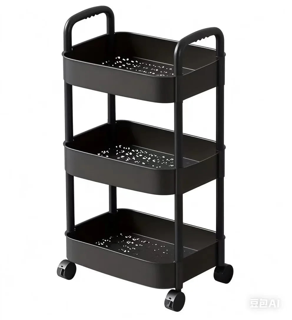 2025 4/5 layer Multi-Layer Trolley Rack Kitchen Floor Bedroom Baby Snacks Mobile Bathroom Bathroom Storage Storage Rack